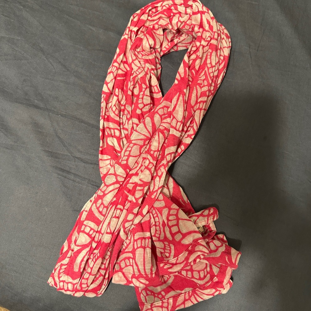 Pink butterfly scarf